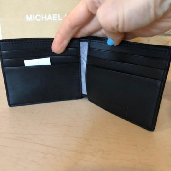 MICHAEL KORS MEN'S TALL CARD HOLDER WALLET SLIM BILLFORD LEATHER 36U9LCRF5U - Picture 6 of 10